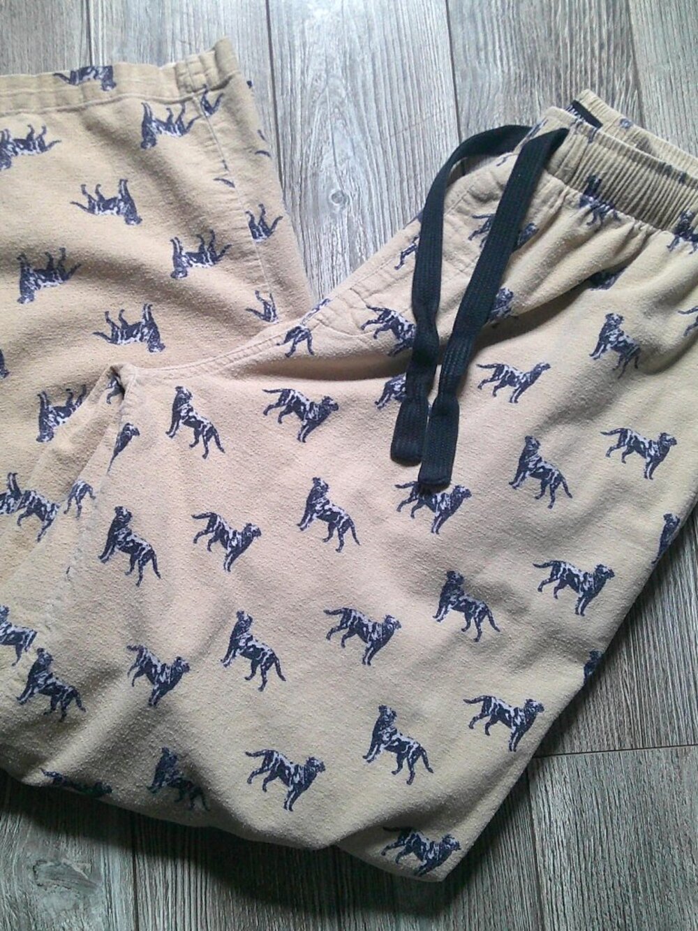 "State O Maine" Warm & Comfortable Flannel Pajama Pants Hunting Dogs Man L